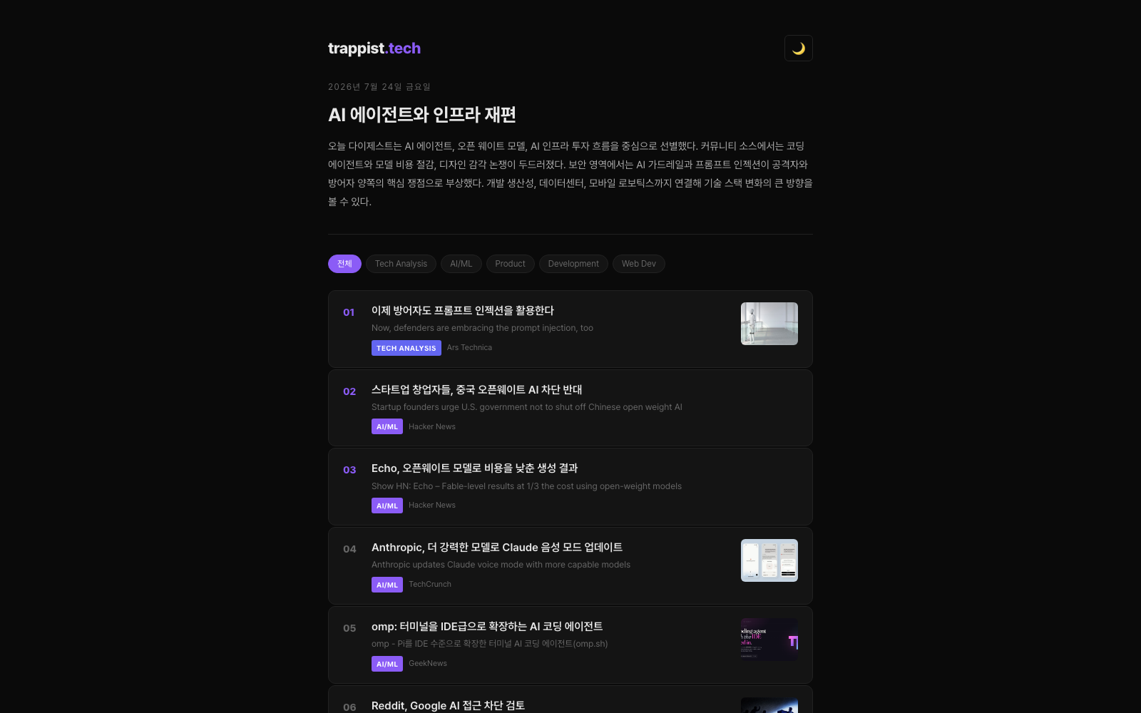 Trappist Tech 다이제스트